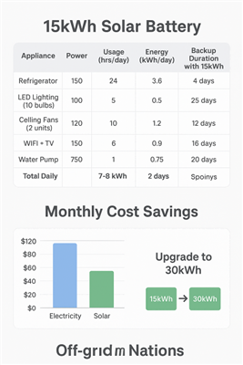 OFF - mreža, ki živi s 15KWh sončno baterijo v jugovzhodni Aziji (2025 Vodnik)